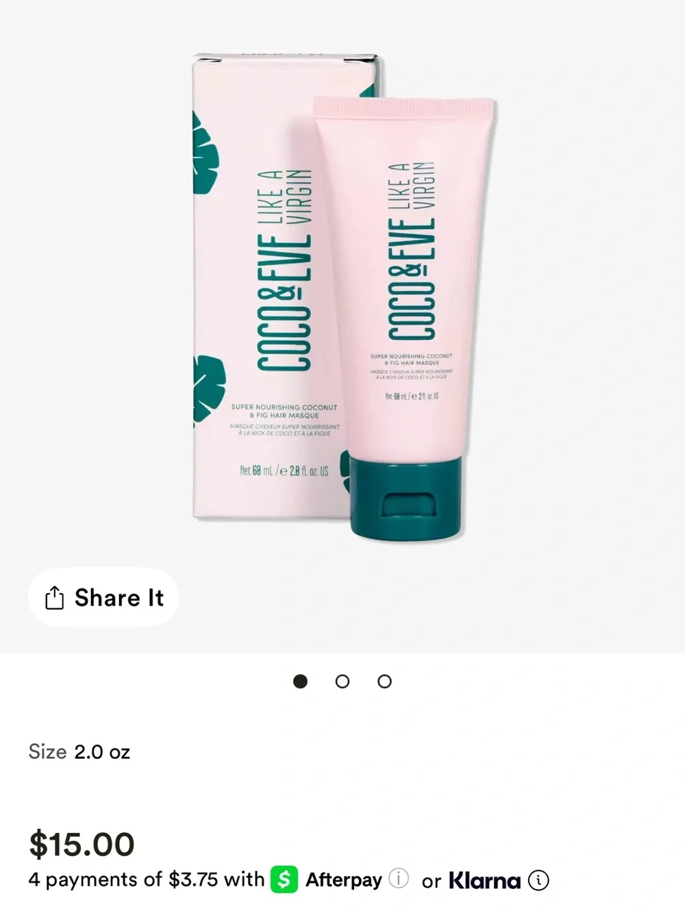 Coco & Eve Travel Set - Super Nourishing Coconut & Fig Hair Masque & Elixir